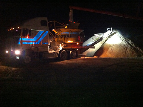 Grinding in the evening